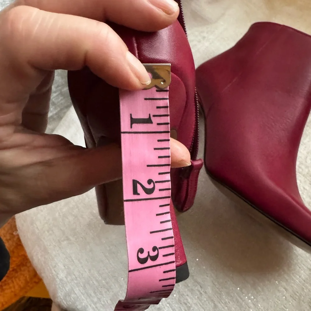 Angel Alarcon Red Ankle Boots, size 38, NIB - Picture 9 of 9